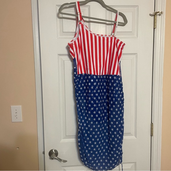 Patriotic Striped and Starred Swimsuit X-Large NWT - Picture 7 of 11